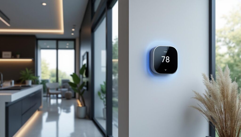 découvrez comment un thermostat intelligent peut réduire la consommation d'énergie de votre maison, en optimisant le chauffage et la climatisation pour un confort durable et des économies sur vos factures.